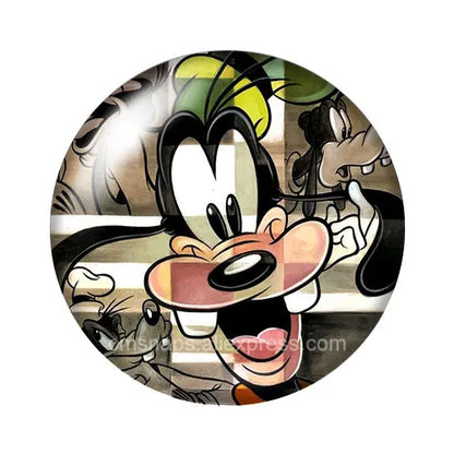 Pluto Goofy Dogs Glass Cabochon