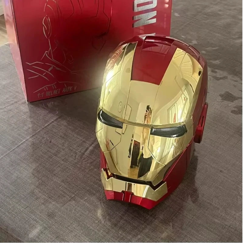 Wearable Iron Man Mk5 Helmet Toy with Arm Cannon Role Play Gift for Fans Transformers Bumblebee & Green Goblin Designs
