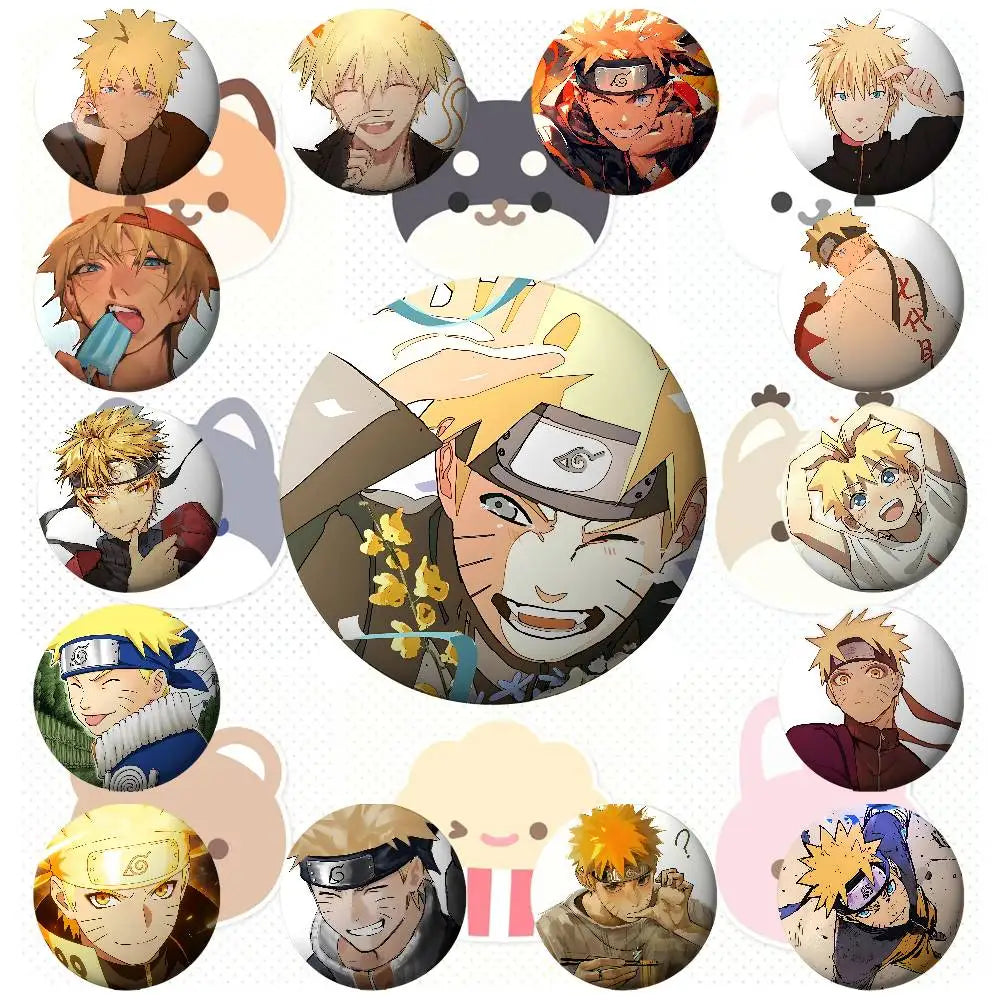 S-Smart N-NARUTOs Badges Tinplate Soft Button Pin Brooch Metal Badge Custom Jewelry Accessories Hat Bag Lapel