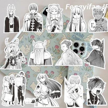 10/30/70pcs Black White Anime Frieren Beyond Journey End Stickers