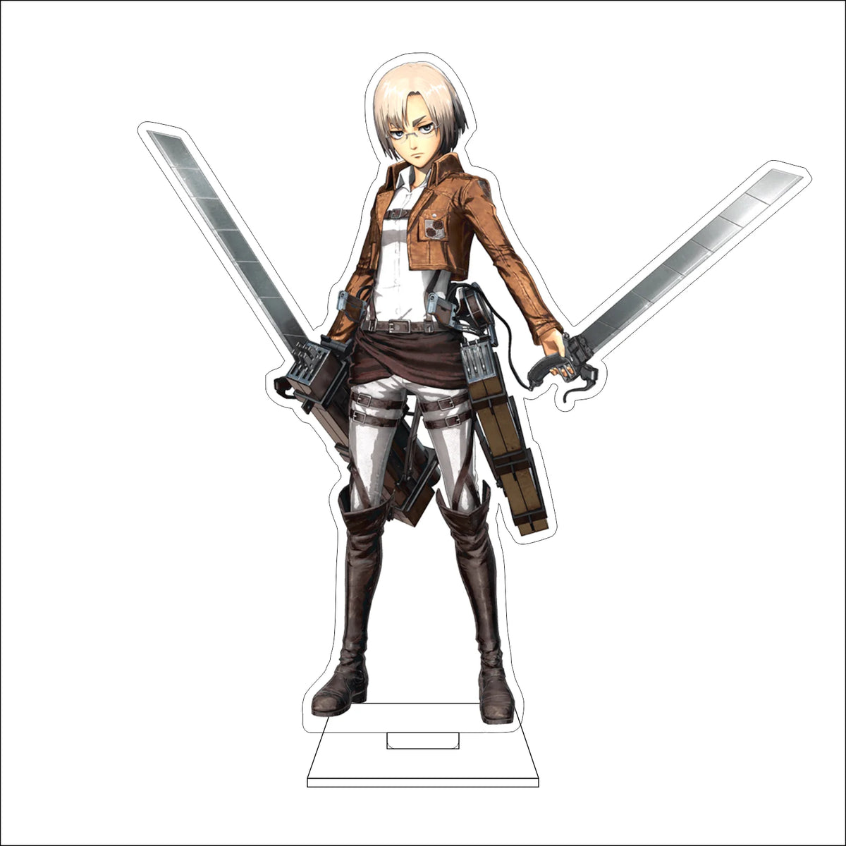 16CM Anime Attack on Titan Cosplay Acrylic Figure Stand Plate Eldo Gin Floch Forster Ornaments Gifts