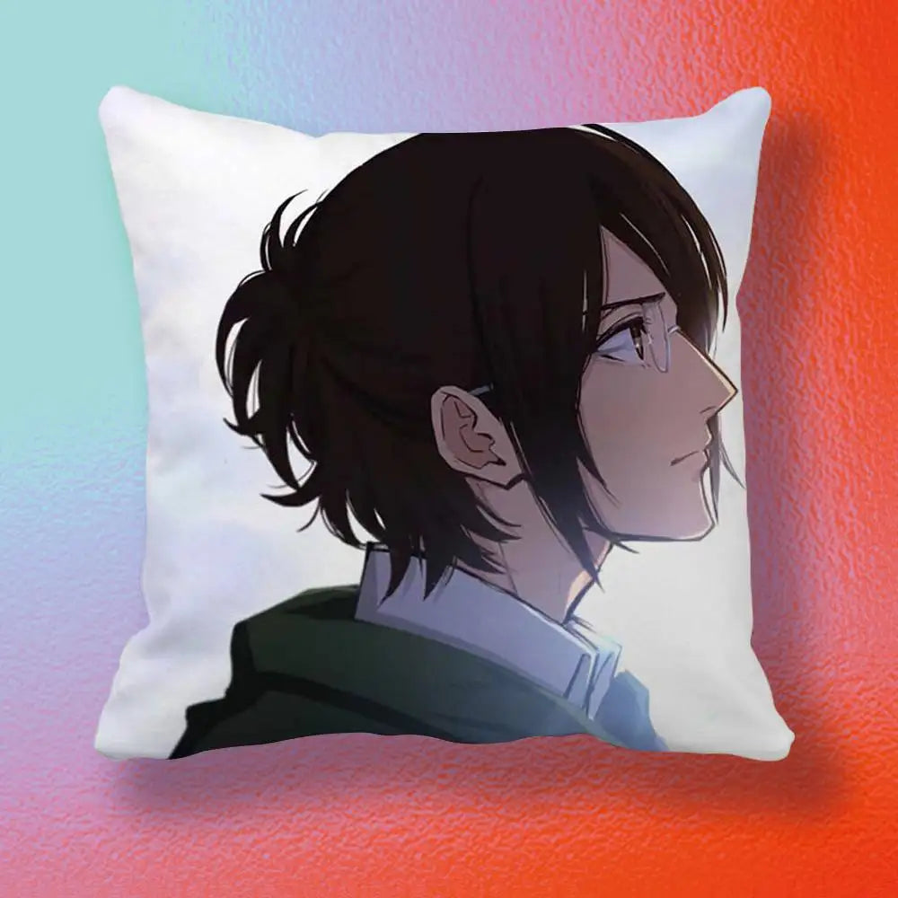 Hange Zoe Attack On Titan Anime  Double-sided printed pillow cover Solid color minimalist pillowcase, fits all bedroom styles