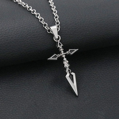 Anime Fate Stay Night Necklace Zero Saber Altolia Pandragong Cosplay Unisex Cross Pendant Necklaces Jewelry Accessories Choker