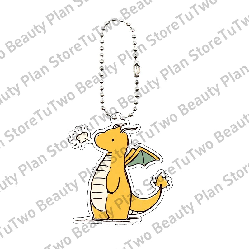 Creative Anime Pocket Monster Gengar Charizard Umbreon Cartoon Acrylic Keychain Decoration 5cm Keyring Charm Birthday Gifts Toys