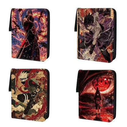 Naruto Card Binder 4/9 Pocket Trading Card Holder Anime Card Binder with 50 Inner Pages Zipper Holder Up To 900 Cards