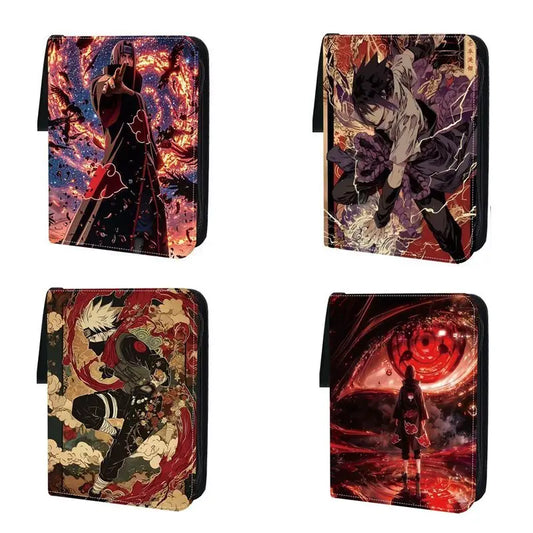 Naruto Card Binder 4/9 Pocket Trading Card Holder Anime Card Binder with 50 Inner Pages Zipper Holder Up To 900 Cards