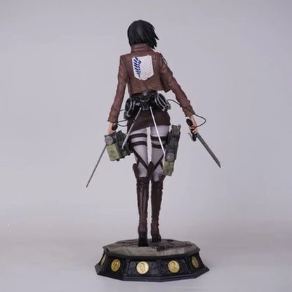 Attack On Titan Mikasa Standing Gk Pvc Figure 30cm Painted Finished Collectible Model Statue Desktop Decor For Anime Collectors