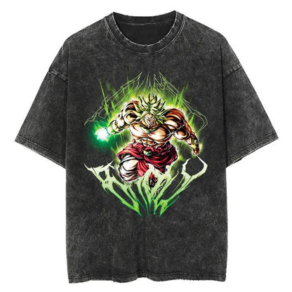 Hip Hop Streetwear Japan Anime Dragon Ball Print Oversized T-Shirt