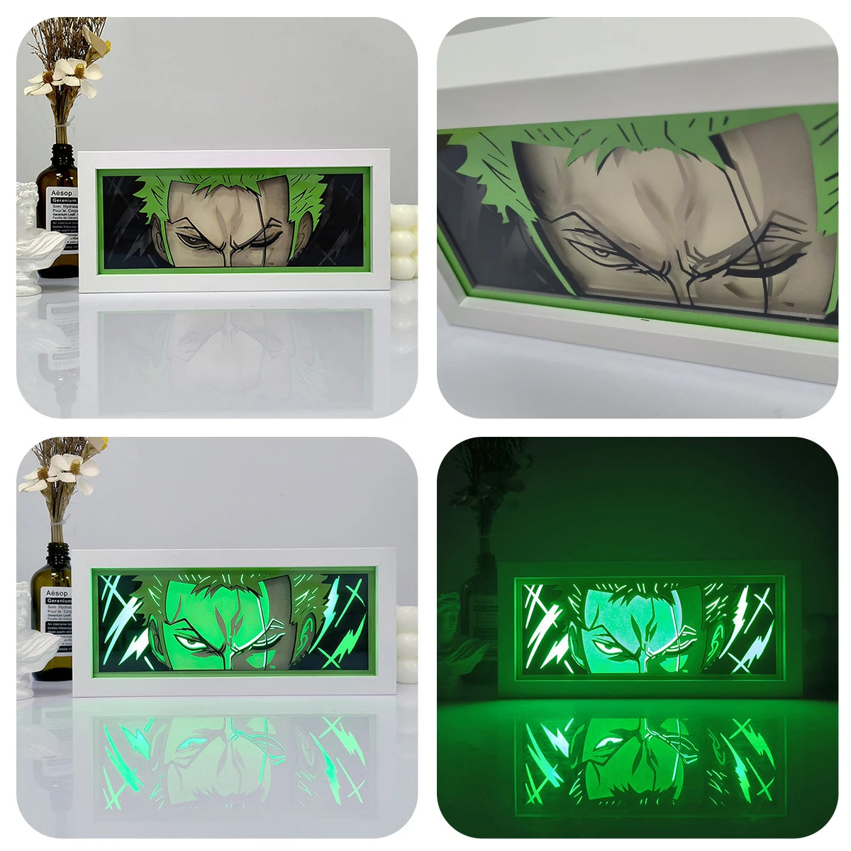 One Piece Zoro Shadow Box
