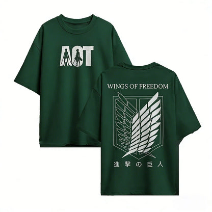 Attack on Titan Anime T Shirt Men Women Graphic Tee 2026 Summer Oversized Short Sleeve Casual Tops Cotton Streetwear Y2k Clothes