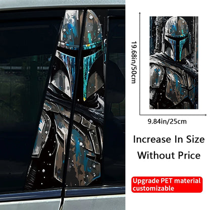 Graffiti Anime Mandalorian Yoda Car B Pillar Sticker