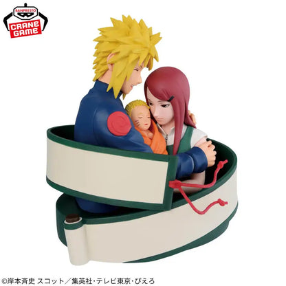 Bandai Banpresto Naruto Shippuden Naruto 72 Series-Namikaze Minato Uzumaki Kushina Naruto Uzumaki Anime Action Figures Model Toy