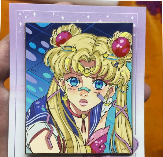 Pretty Girl Warrior Enamel Pin