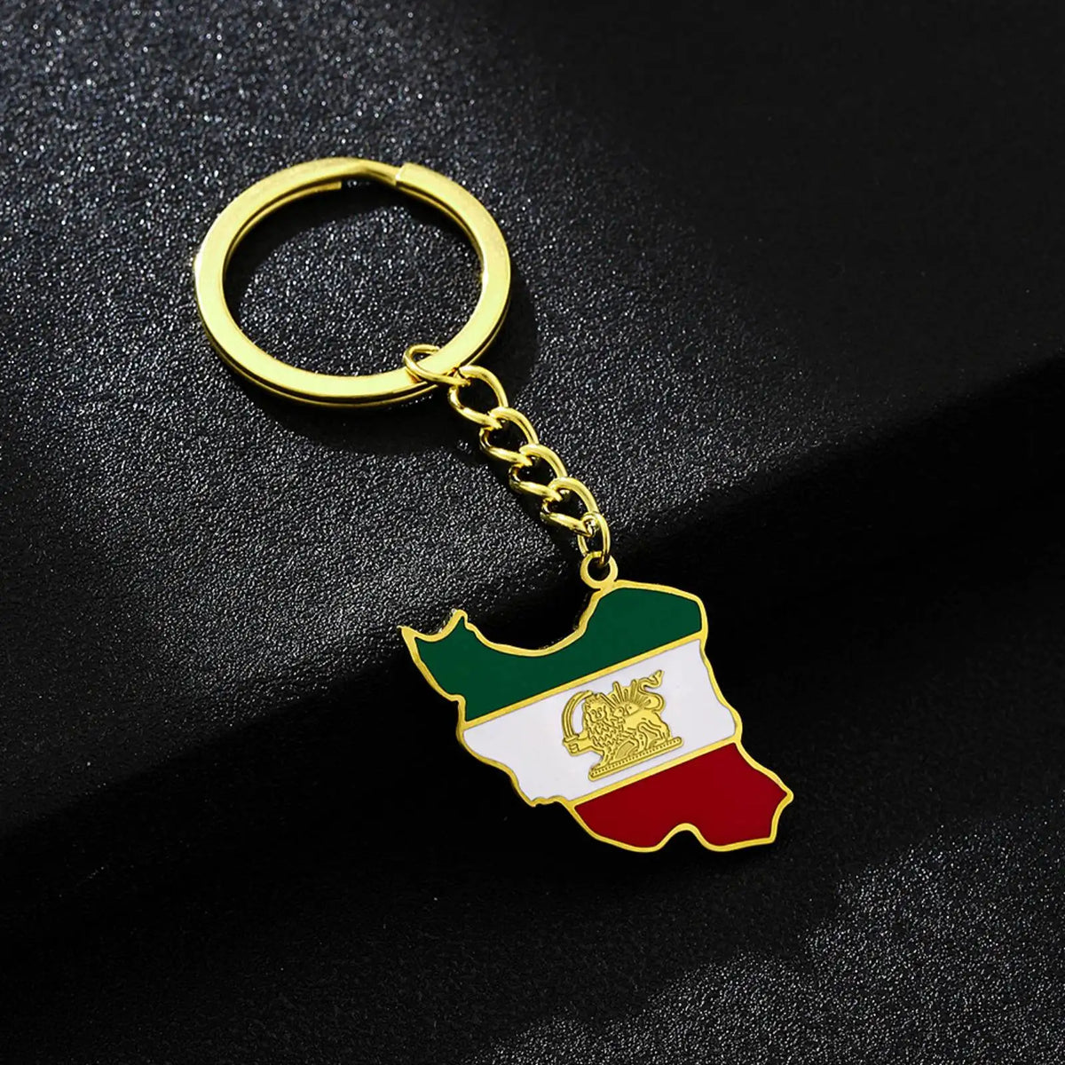 Iran Map Keychain for Women Men Key Chain Stainless Steel Jewelry Accessories Gift