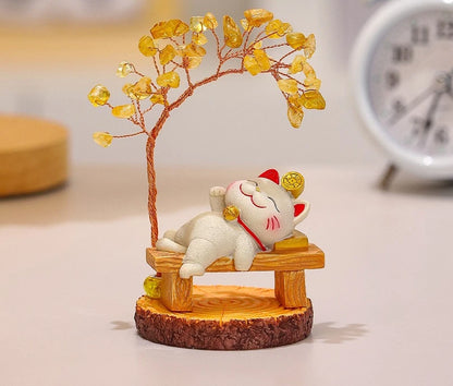 Lucky Cat Fortune Ornament