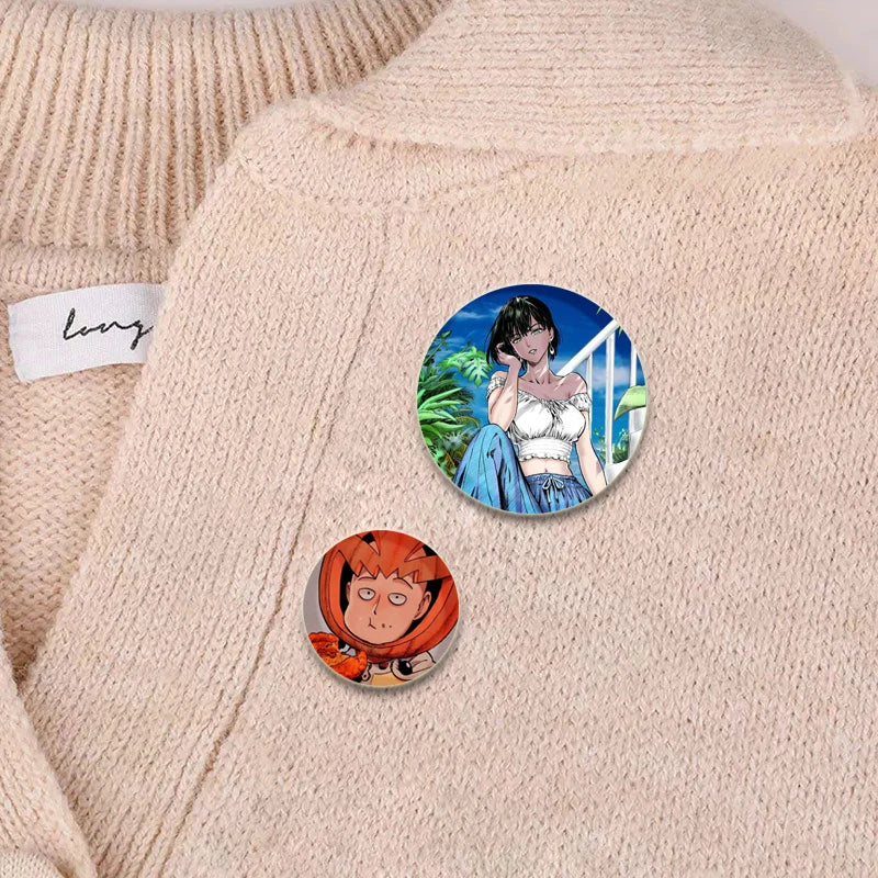 One Punch Man Saitama Brooch