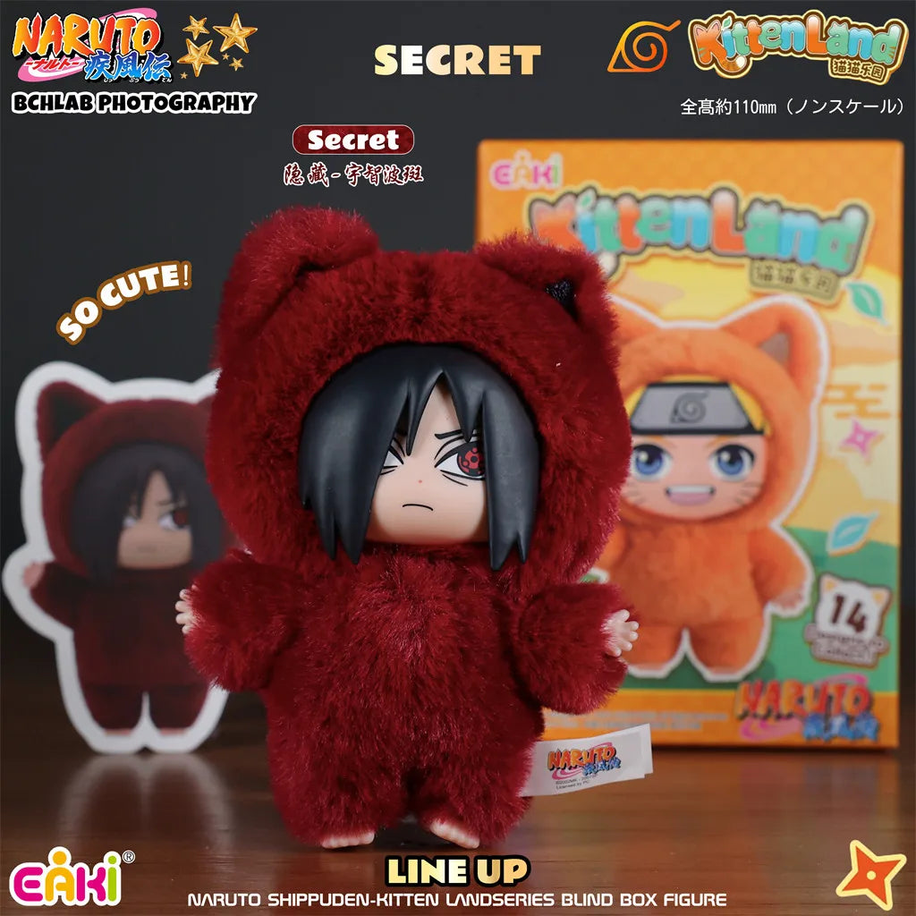 Brand New In Stock Genuine EAKI Naruto Shippuden KittenLand Vinyl Series Third Blind Box Plush Figurine Model Toys Holiday Gifts