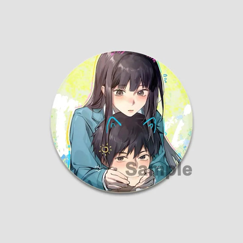 Kimi Ni Todoke Tinplate Pin Round Cartoon Snap-in Brooches