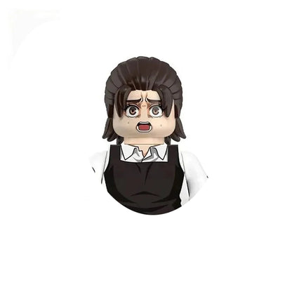 New Attack on Titan Minifigure Keychain Shingeki No Kyojin Eren Levi Mikasa Anime Action Figures Toys for Kids Gift