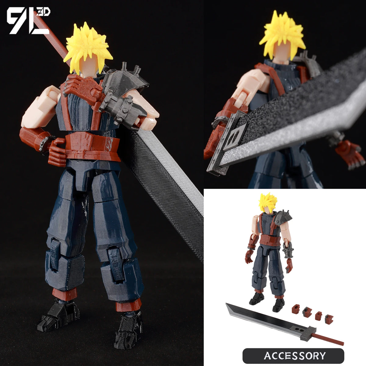 9L 3D Printed Anime Mecha Series-Sonic Shadow Shade Dummy 13 Titan 13 Articulated Mannequin Collectible Terminologia Toys