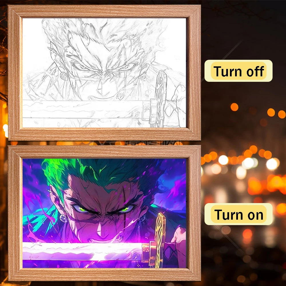 One Piece Luffy LED Frame