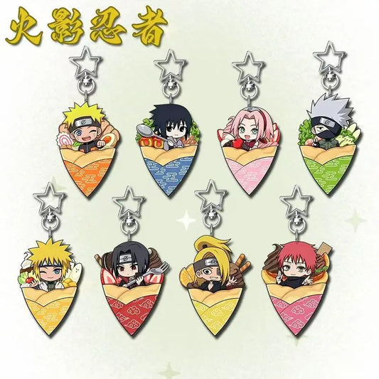 Anime Peripherals Sasuke Uchiha Figure Acrylic Pendant Minato Namikaze Figurine Acrylic Keychain Naruto Uzumaki Decoration Toys