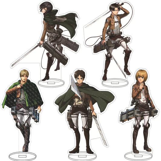16CM Anime Figure ‌Attack on Titan Levi Ackerman Eren Jaeger Mikasa Ackerman Armin Arlert Cos Acrylic Stand Ornaments Gifts