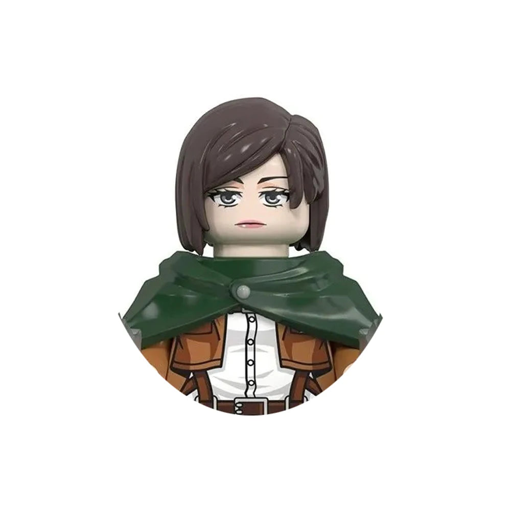 New Attack on Titan Minifigure Keychain Shingeki No Kyojin Eren Levi Mikasa Anime Action Figures Toys for Kids Gift