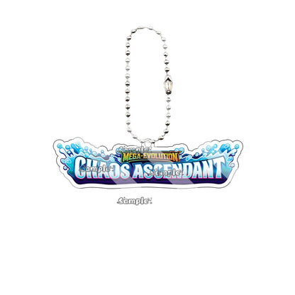 Anime French Version Mega Evolution TCG Logo Pocket Monsters 5cm Acrylic Keychain Creative Small Card Bag Pendant Decoration Toy