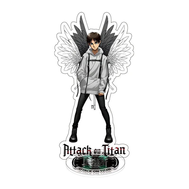 Attack on Titan Double Sided Large Standee Levi Mikasa Anime Acrylic Figure Creative Desk Decor Ornament Display Gift for Office