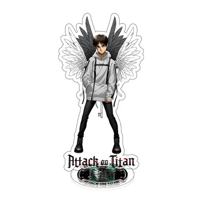 Attack on Titan Double Sided Large Standee Levi Mikasa Anime Acrylic Figure Creative Desk Decor Ornament Display Gift for Office