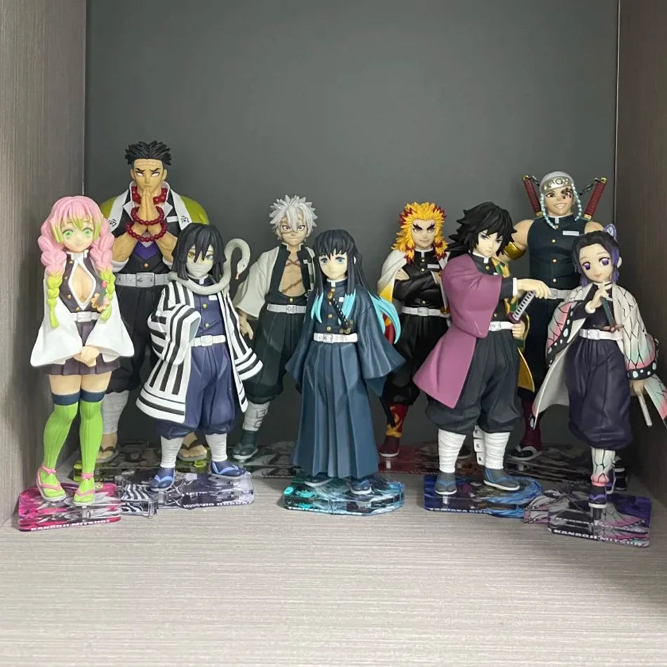 Anime Figure Demon Slayer Figures Kimetsu No Yaiba Doll Tanjiro Nezuko Zenitsu Figurine Inosuke Warrior Action Figure Model Toys