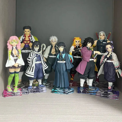 Anime Figure Demon Slayer Figures Kimetsu No Yaiba Doll Tanjiro Nezuko Zenitsu Figurine Inosuke Warrior Action Figure Model Toys