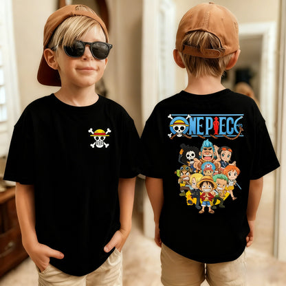 One Piece Japanese Anime Printed Men's T-Shirt Roronoa Zoro Children's Harajuku Short Sleeve Kids Luffy Cotton T-shirt Clothing