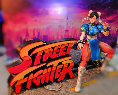 Street Fighter, Street Fighter (abbreviation), arcade game, Street Fighter Logo, signboard, action figure, ornament.