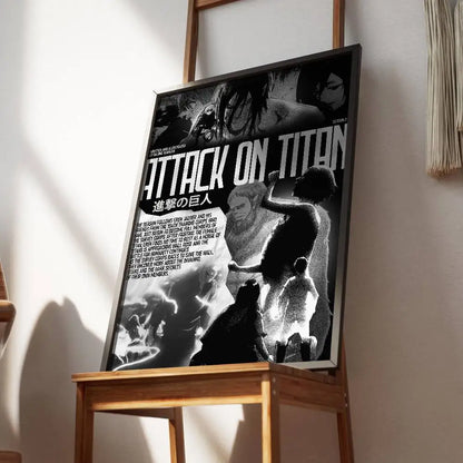 Anime Attack on Titan Poster Album Art Cover Songs Music Rap Wall Waterproof Paper Sticker For Living Room Home Decor