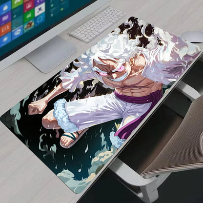 Large Mousepad Comic Style Luffy Non-slip Gaming Accessories XXL Office Extend Rubber Deskmat One Piece Anime Keyboard Mouse Pad