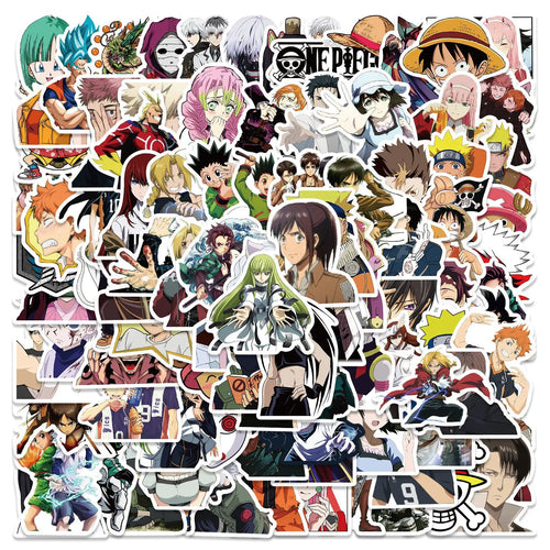50/100/300PCS Mix Anime Stickers Waterproof DIY Graffiti Phone Laptop Luggage Guitar Notebook Cup Cartoon Stickers Kids Toy