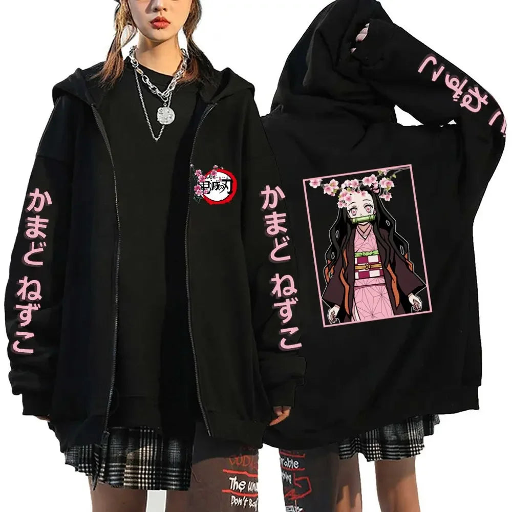 Demon Slayer Nezuko Zip Hoodie