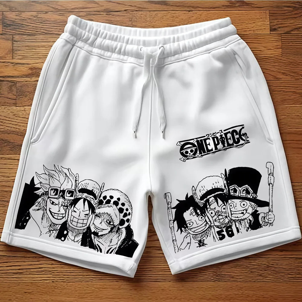 One Piece Men's and Women's Cotton Shorts Roronoa Zoro Anime Sweatpants Summer and Spring Trendy Fashion Versatile Pants