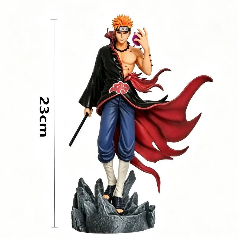 Akatsuki Pain Yahiko Collectible Statue, Naruto Shippuden Wind‑Swept Cape PVC Figure, Home Shelf Decoration, Holiday Gift