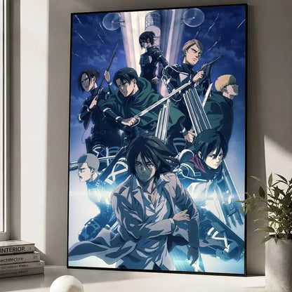 Anime Attack On Titan Eren Yeager Poster Peel And Stick Wall Art PP Waterproof HD Bedroom Living Room Home Decor Gift