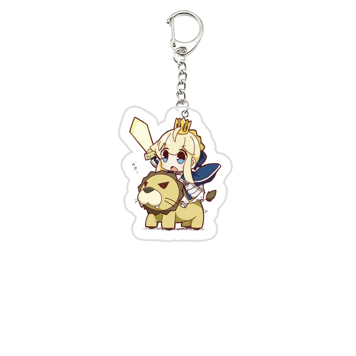 Acrylic Fate Stay Night Keyring Key Chains Cute Artoria Pendragon Saber KeyChain Pendant KeyRing for Accessories Bag Fans Gifts