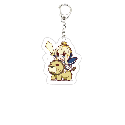 Acrylic Fate Stay Night Keyring Key Chains Cute Artoria Pendragon Saber KeyChain Pendant KeyRing for Accessories Bag Fans Gifts