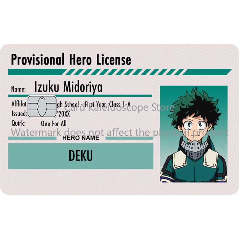 My Hero Academia Student ID Card Sticker