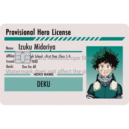 My Hero Academia Student ID Card Sticker