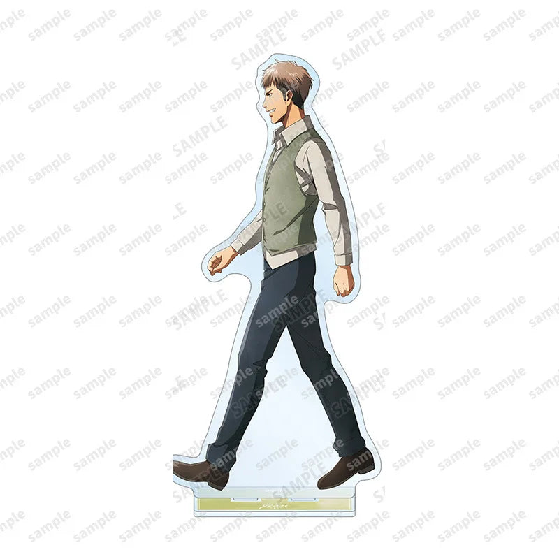 Attack On Titan Eren Jaeger Mikasa Ackerman Levi Ackerman Acrylic Figure Display Cartoon Stand Model Plate Accessories Keychain