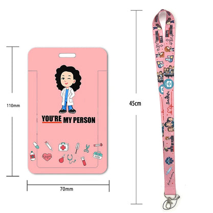 100 Styles Anatomy Credential Holder Keychains Neck Lanyard Pass Card Anime Credit Card Holder Keychain Straps Wholesale
