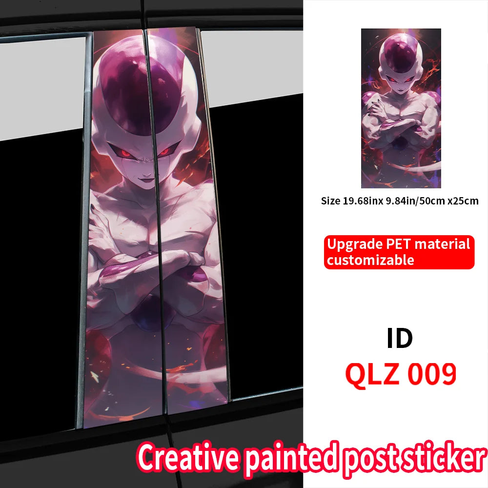 Anime Son Goku Car Stickers Auto B Pillar Waterproof Funny Decoration