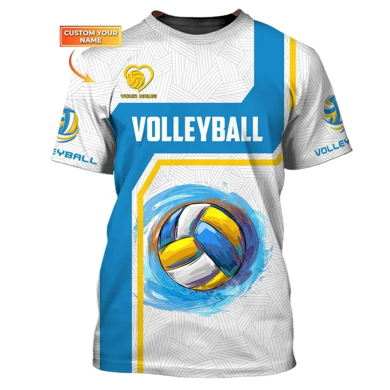 Volleyball Custom Name Oversized T-Shirt